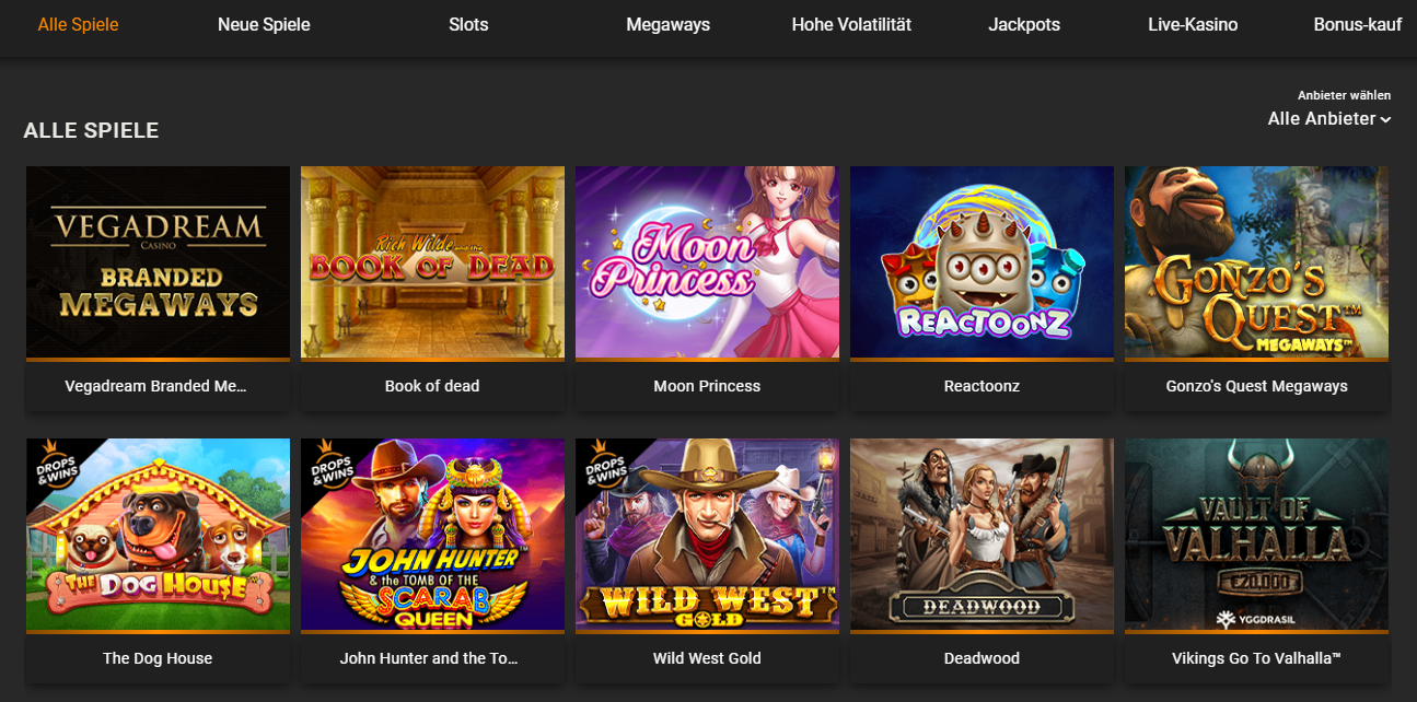 Vegadream Casino Deutschland — Login bei Casino Vega Dream DE und ...